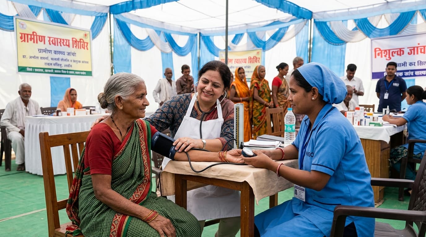 Healthcare camp and community support