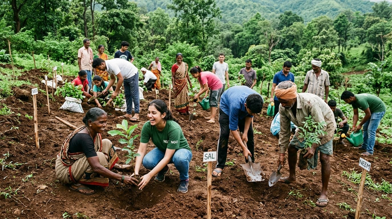 Reviving Degraded Red Soil with Native Sal Nurseries